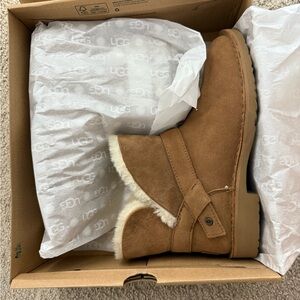 UGG Tan Shearling Sole Boots